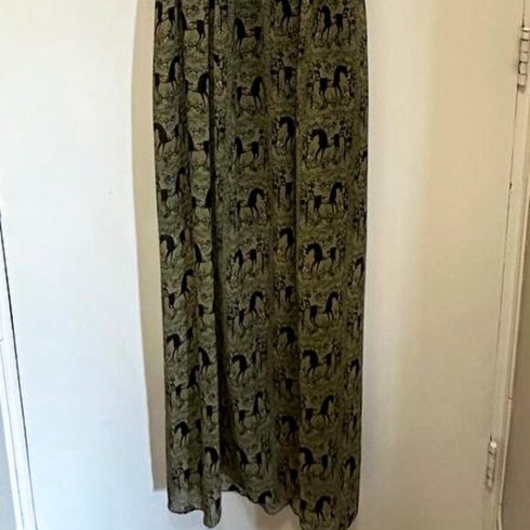 Green Patterned Maxi Dress - Picture 5 of 7